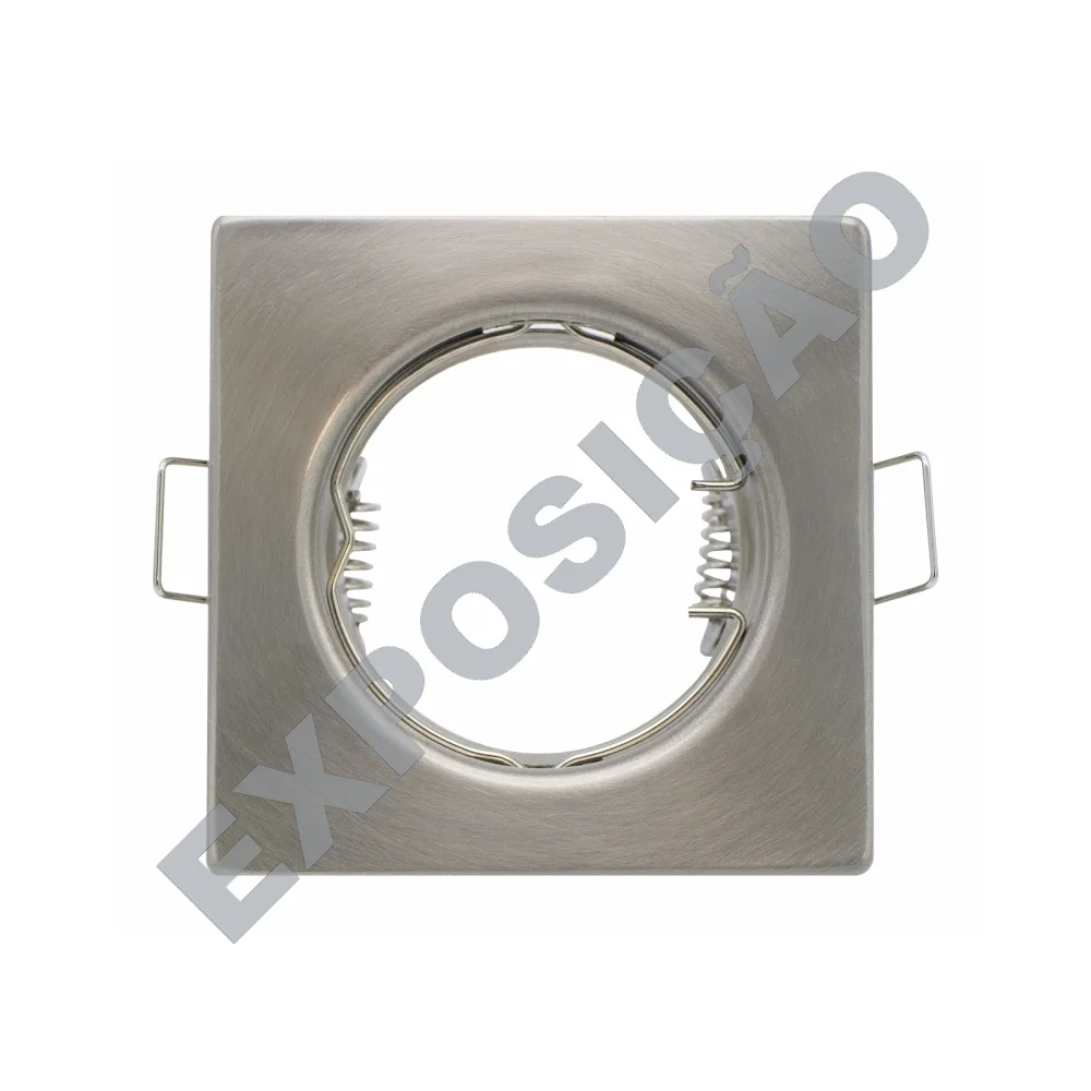 Aro Cuadrado para Lámparas Gu10/Mr16 Fijo Inox - a