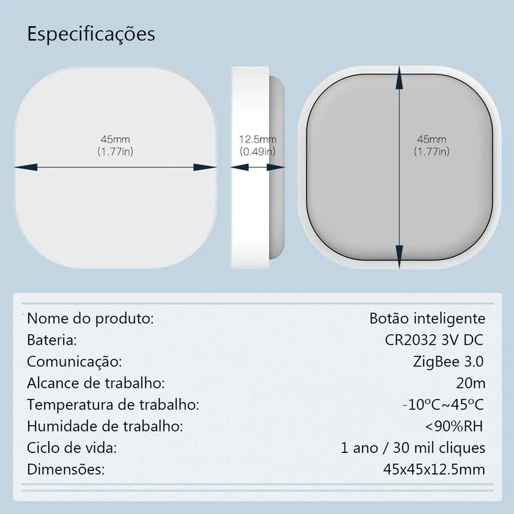 Interruptor de cenários rotativo e de pressão Zigb