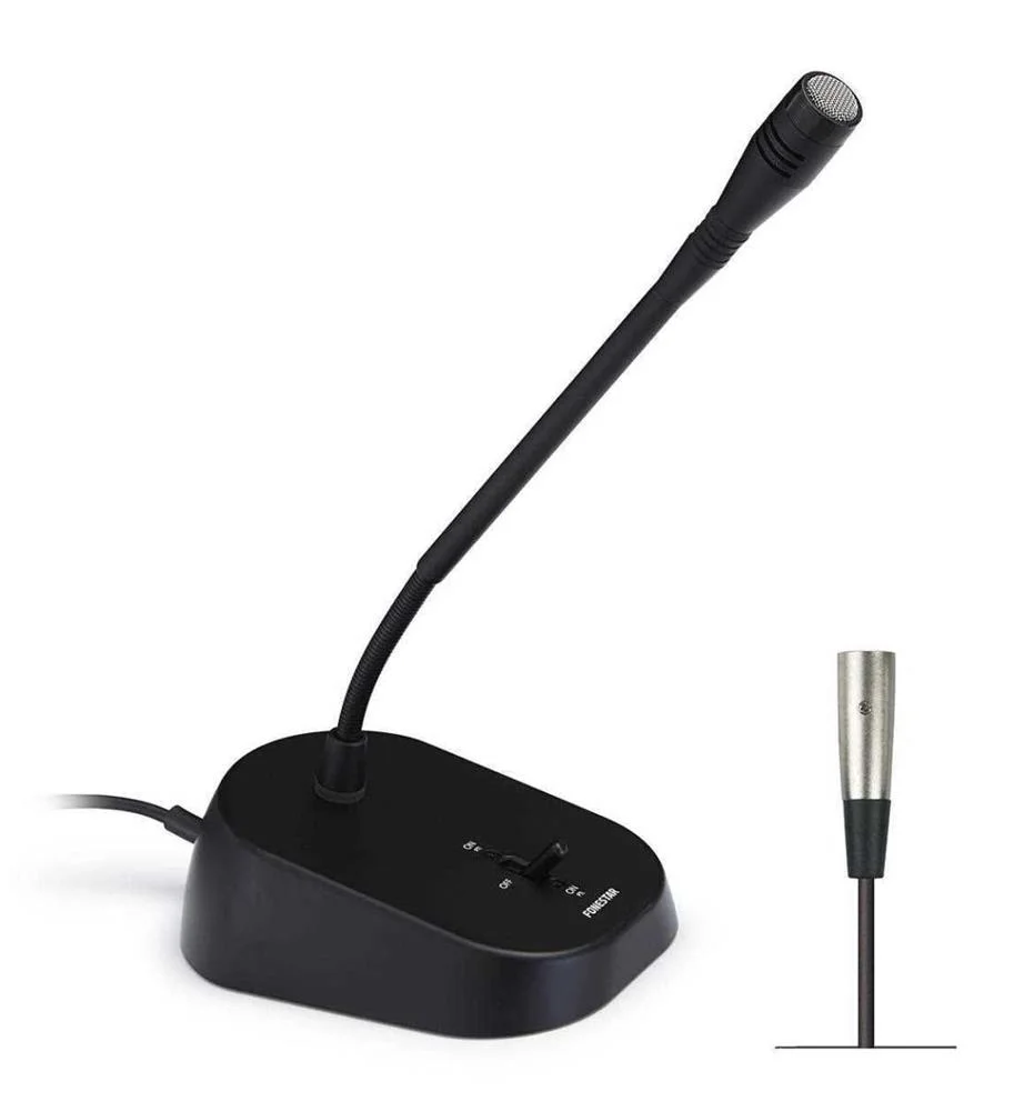 Microfone din&acirc;mico de mesa