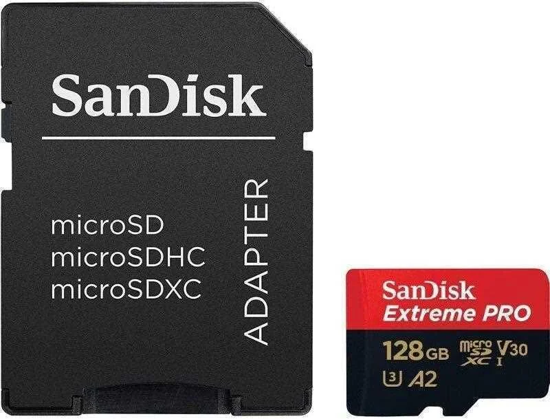 Sd Microsd Card 128gb Sandisk Extreme Pro Sdxc Inkl. Adapt
