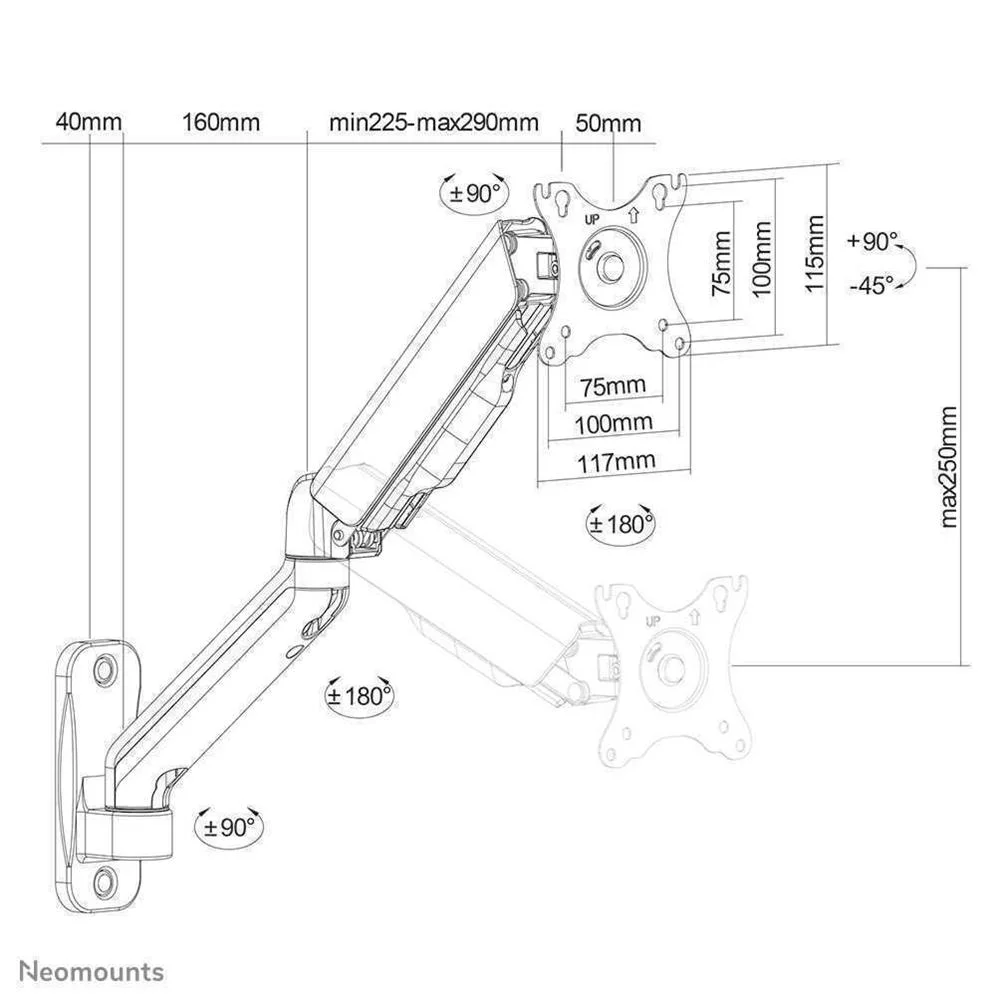 Monitor Acc Wall Mount/17-32 Wl70-450bl11 Neomou.
