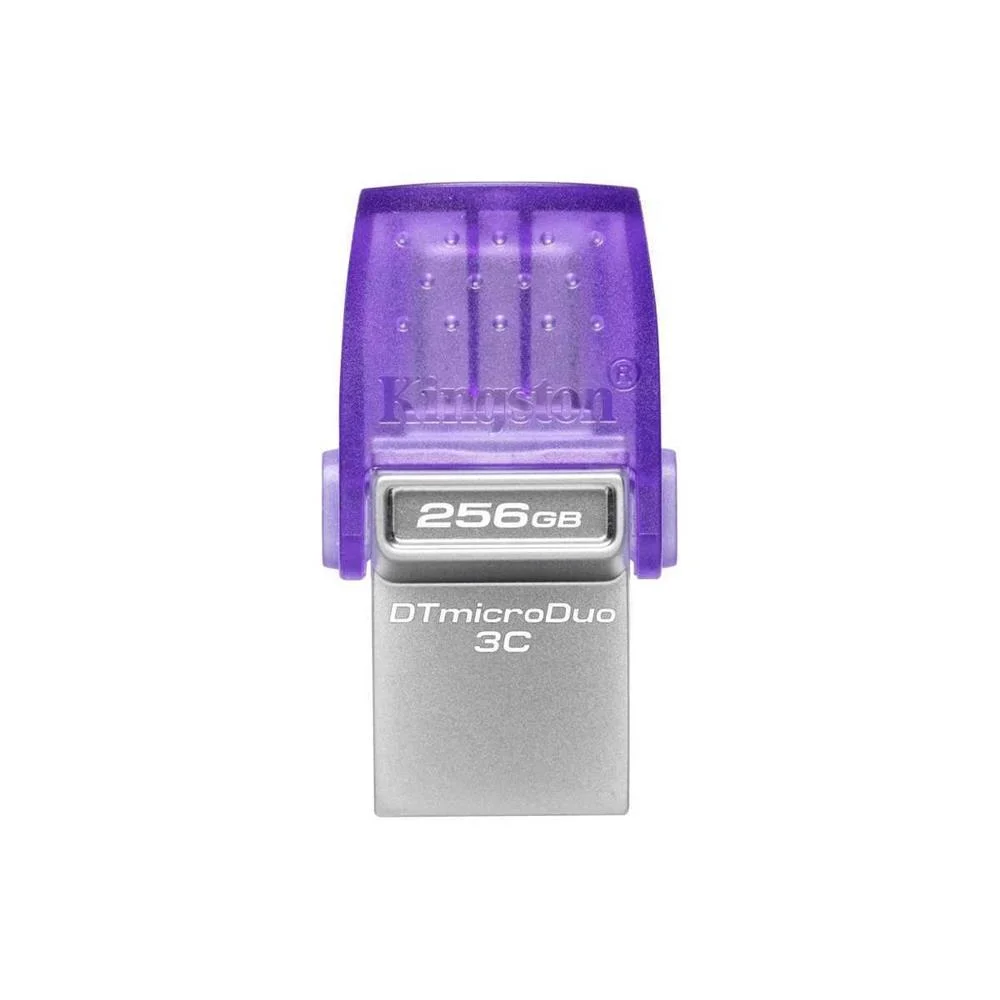 Pen Drive Datatraveler Microduo 3c 256gb Usb 3.2 Gen 1 Roxo - Kingston