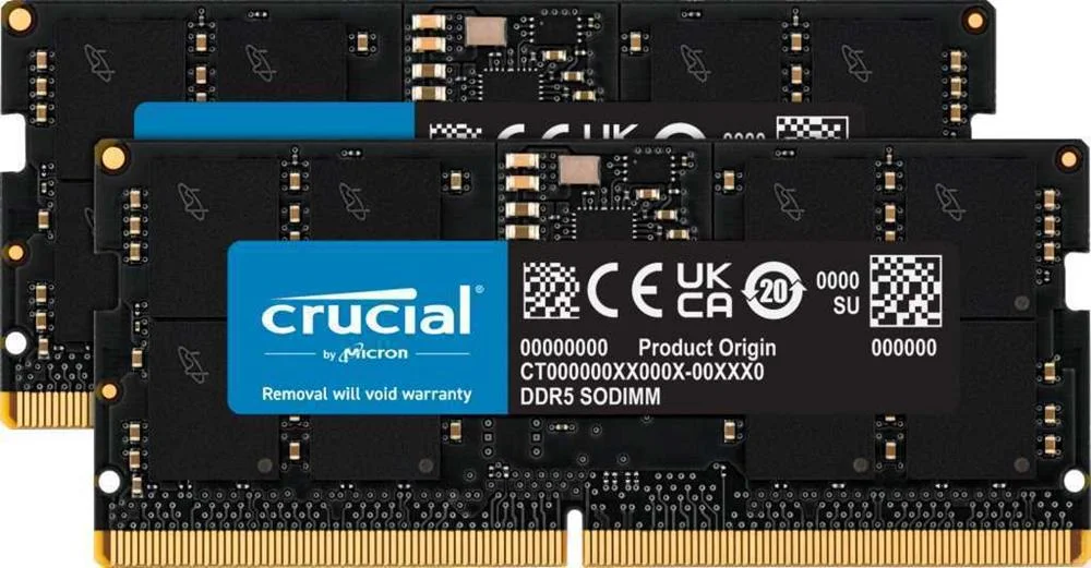 So Ddr5 32gb Pc 4800 Cl40  Kit  (2x16gb)  Crucial Value 1,1v