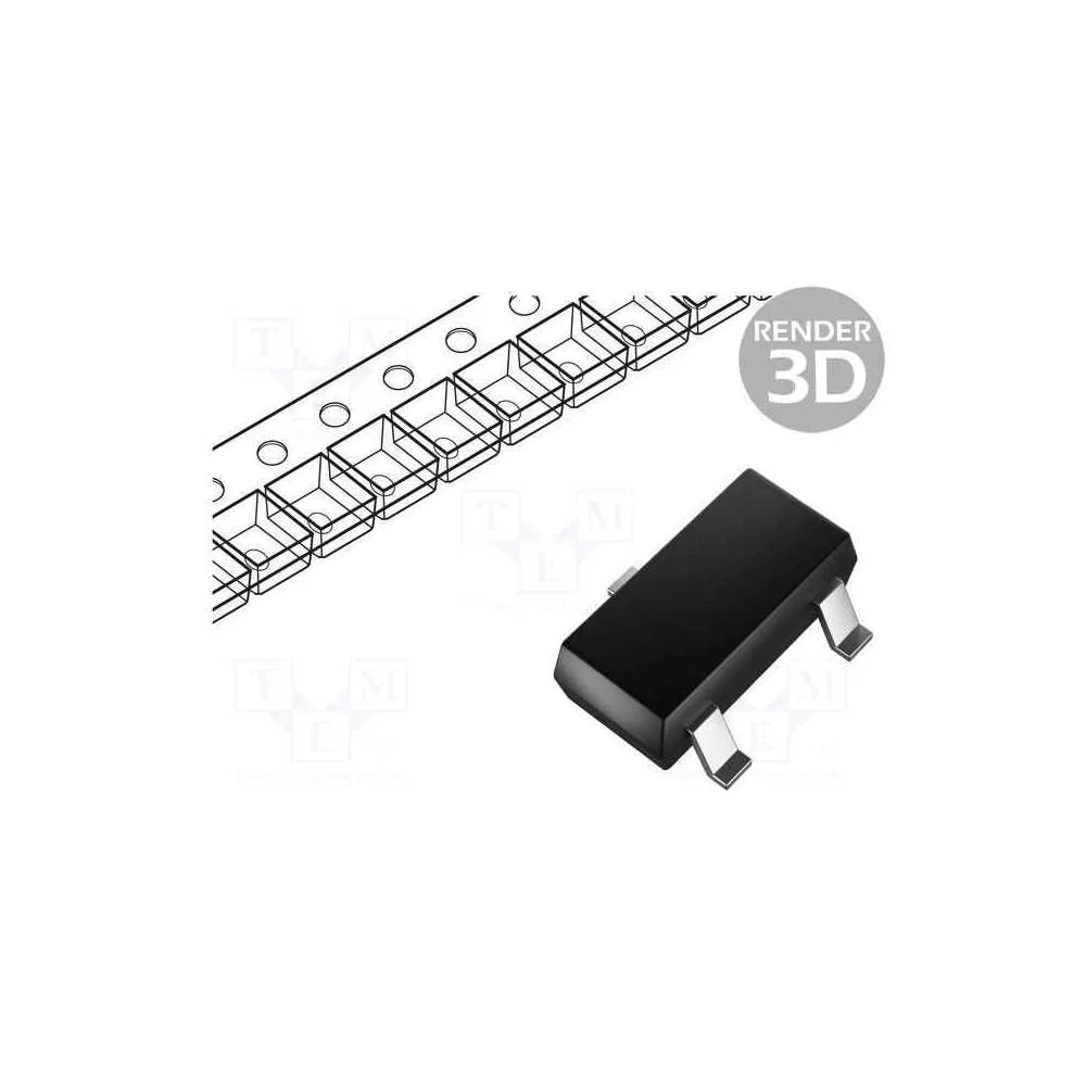 Transistor PNP Bipolar 60V 0.6A 0.3W SOT23