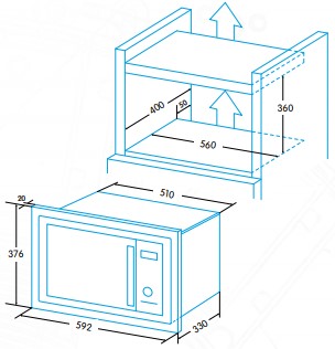 Microondas Edesa Emw-2020-Ig X