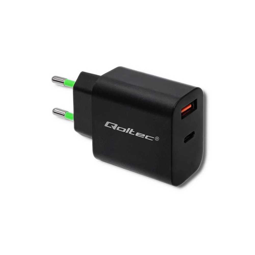 Qoltec 51713 Charger | 18w | 5-12v | 1.5-3a | Usb.