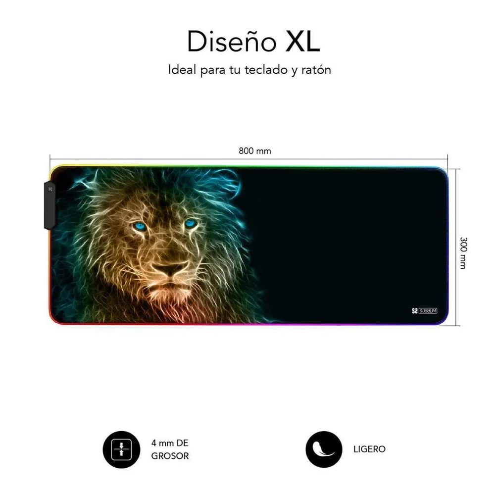 Tapete de Rato Gaming Subblim Lion