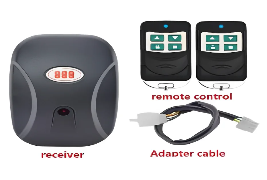 Recetor de Portão + 2 Comandos Com Alimentador