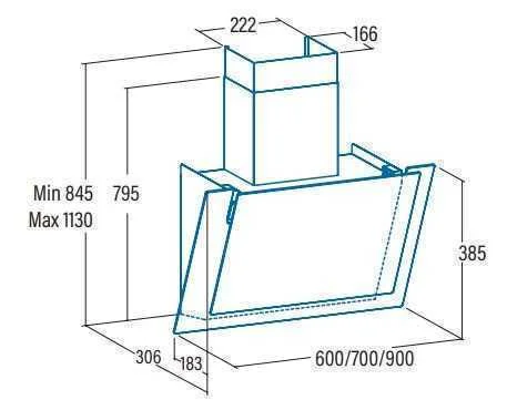 Valto 900 Xgbk Chimney Exhaust Fan 575m³/H (Black) - Cata
