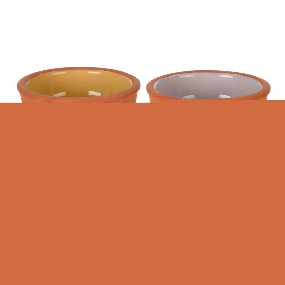 Set 4 Bacias para Aperitivos de Barro Cor Terracota 150ml Ø10,4x4,2cm