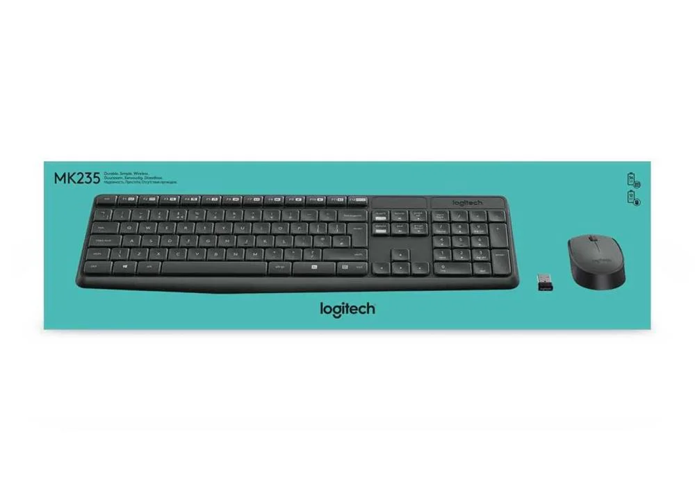 Teclado+Raton Logitech Mk235 Wireless Negro
