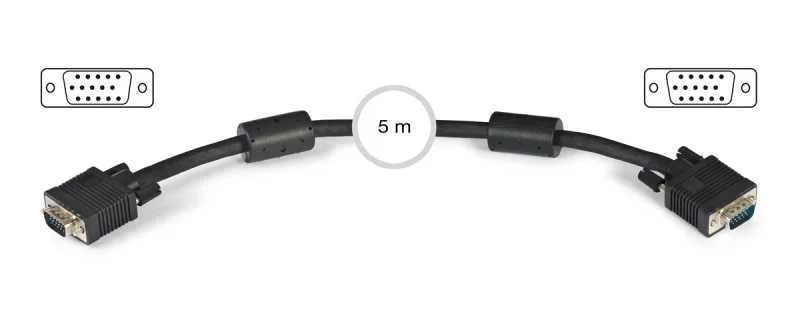 Cabo Vga D15 Macho Para Vga D15 Macho 5m