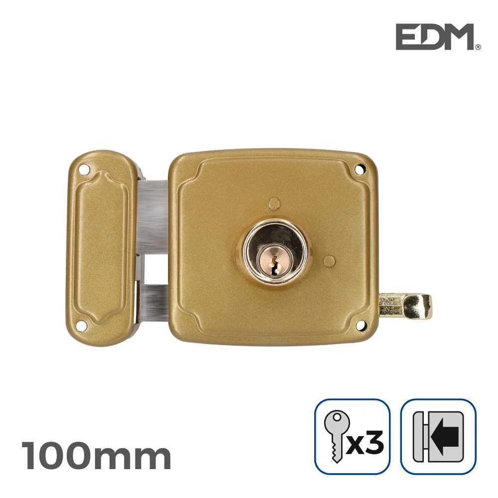 Fechadura Esquerda 100Mm 3 Chaves Incluidas