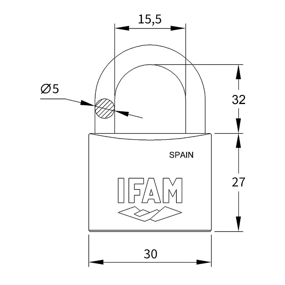 Cadeado Inox 30al Ifam