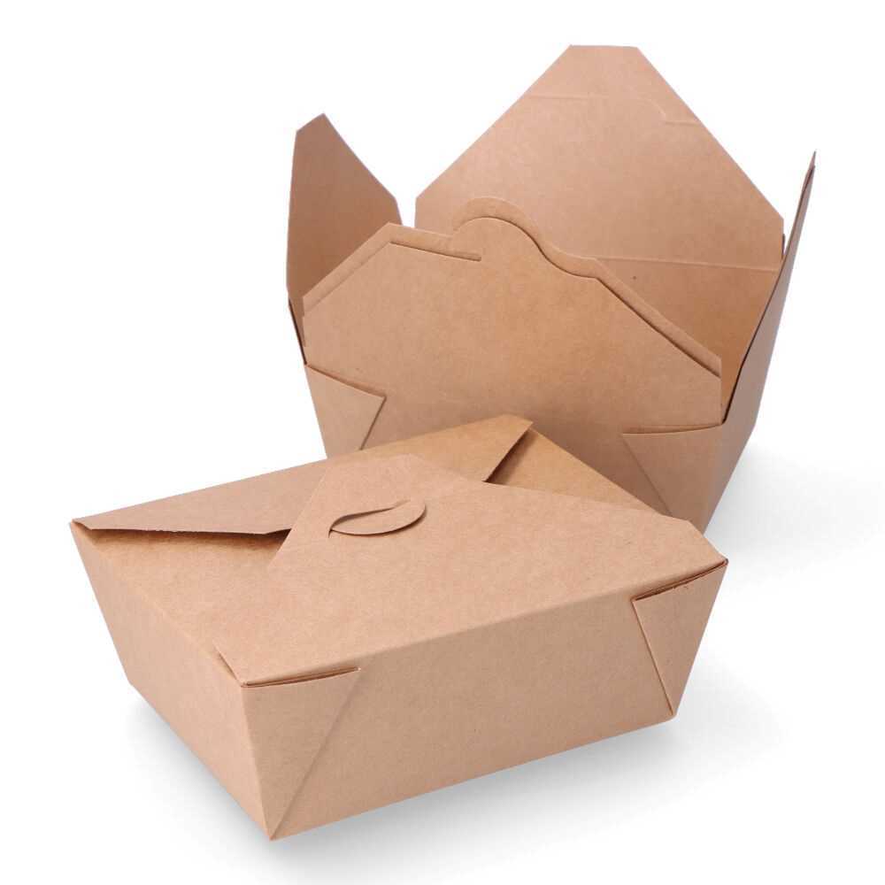 Caixa Cartão Biodegradável para Comida 19,7x14x6,4cm (3 Unid.)