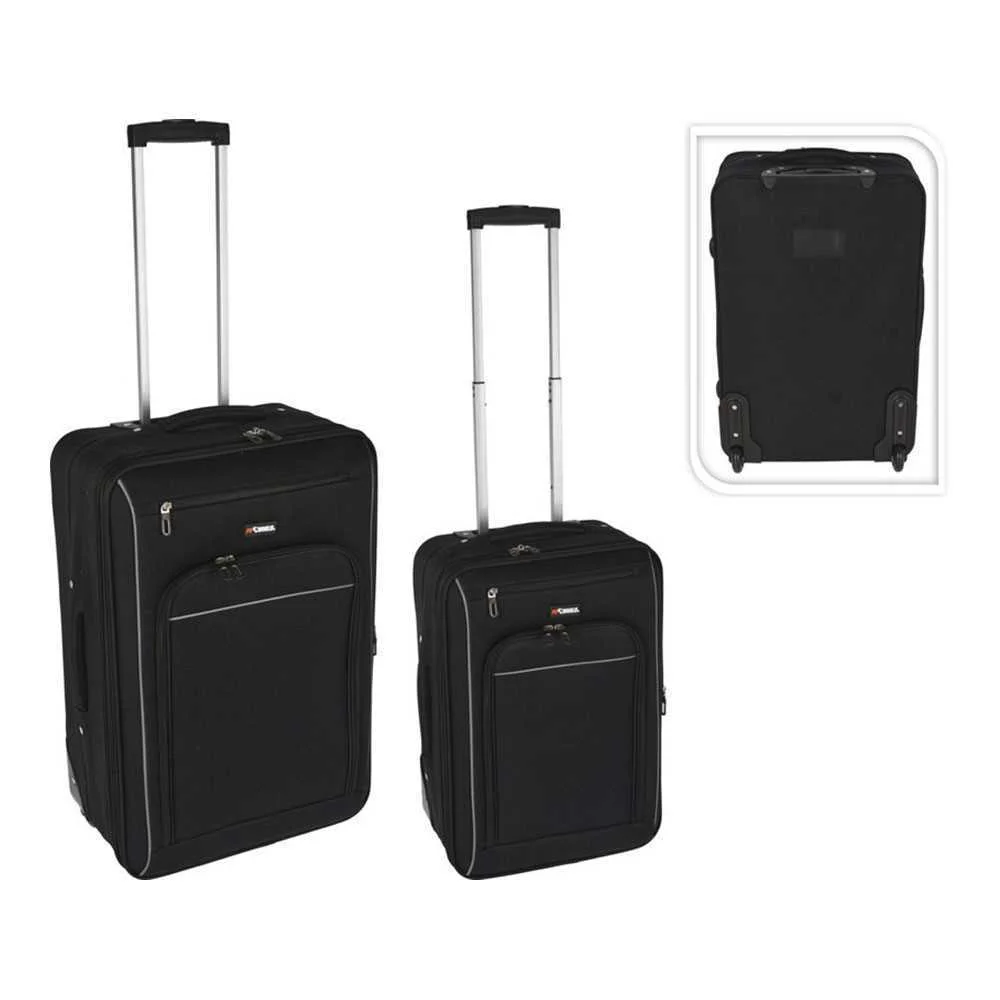 Kit 2 Malas de Viagem Pretas