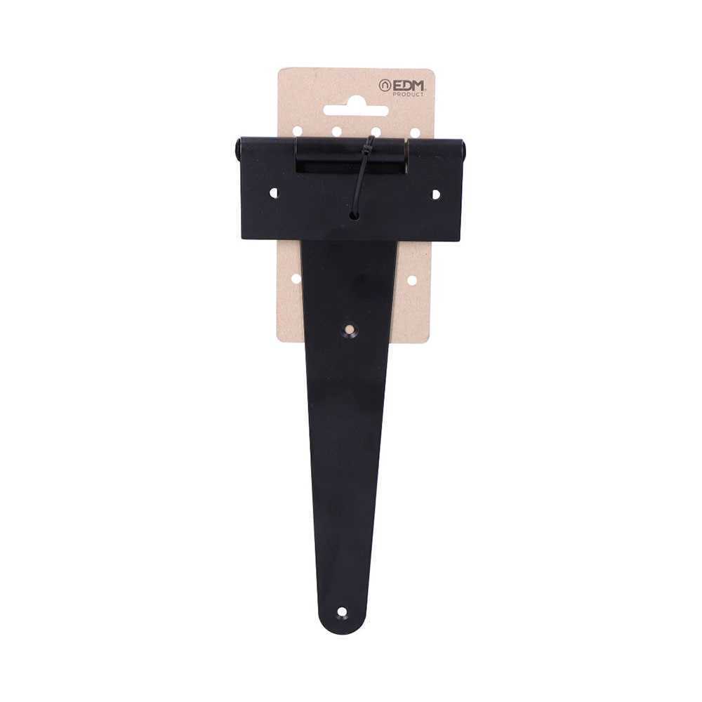 Dobradiça T 250x100mm H° Epóxi Preto em Cartão Suspenso Edm