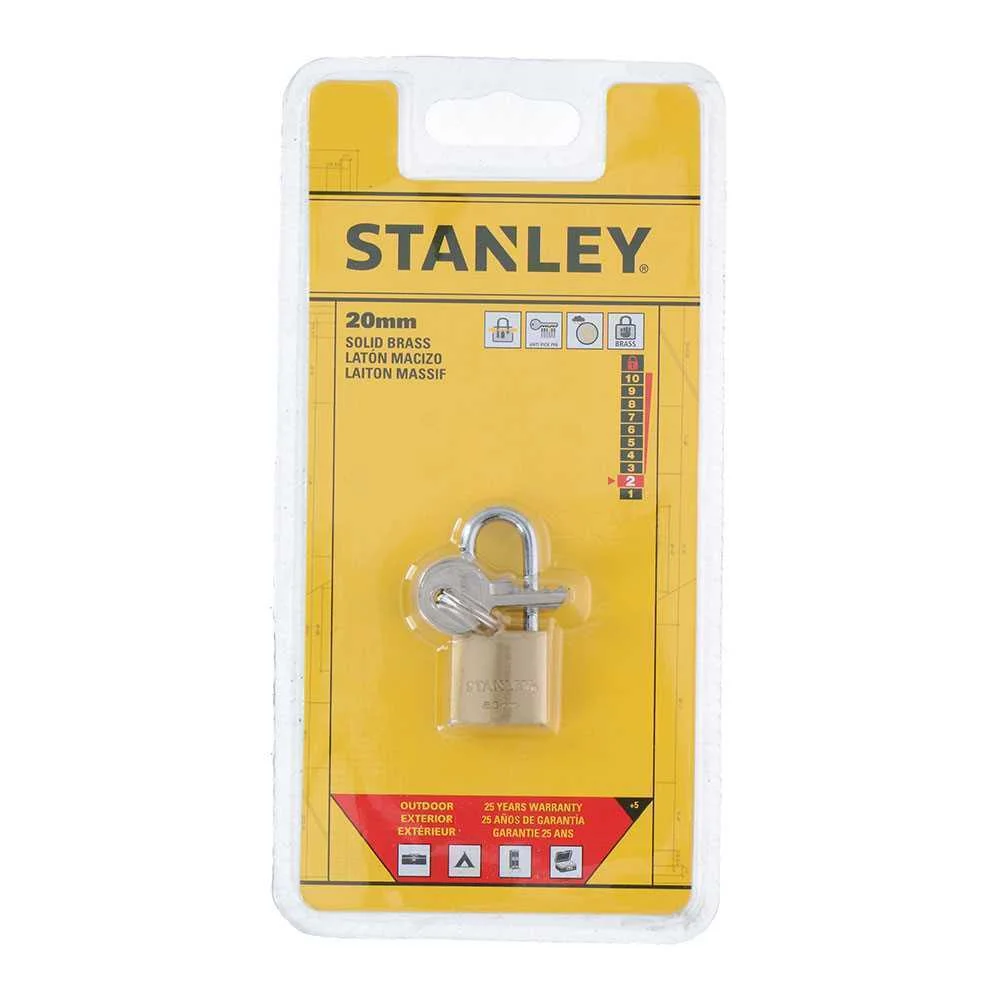 Cadeado de Arco 20mm Com Chave Stanley
