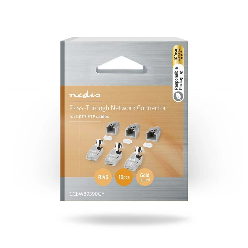 Conector Rj45 | Rj45 Pass Through | Ftp Sólido/Tr.
