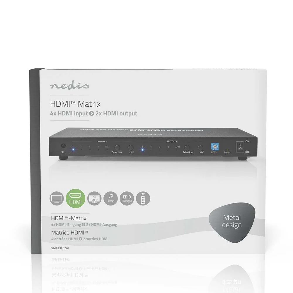 Switch Matrix Hdmi | 4x 2 Porto(S) Porto(S) | 4