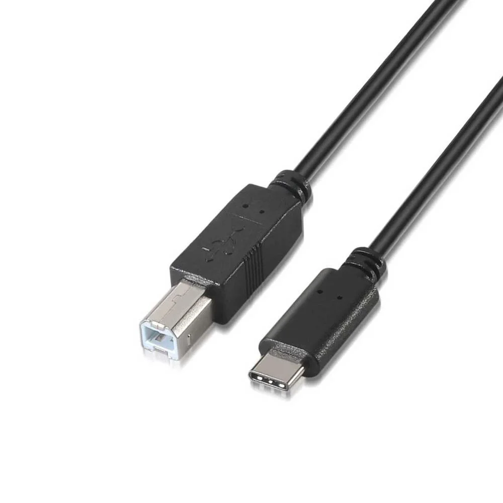 Cable Usb(B) 2.0 a Usb(C) Aisens 1m Negro
