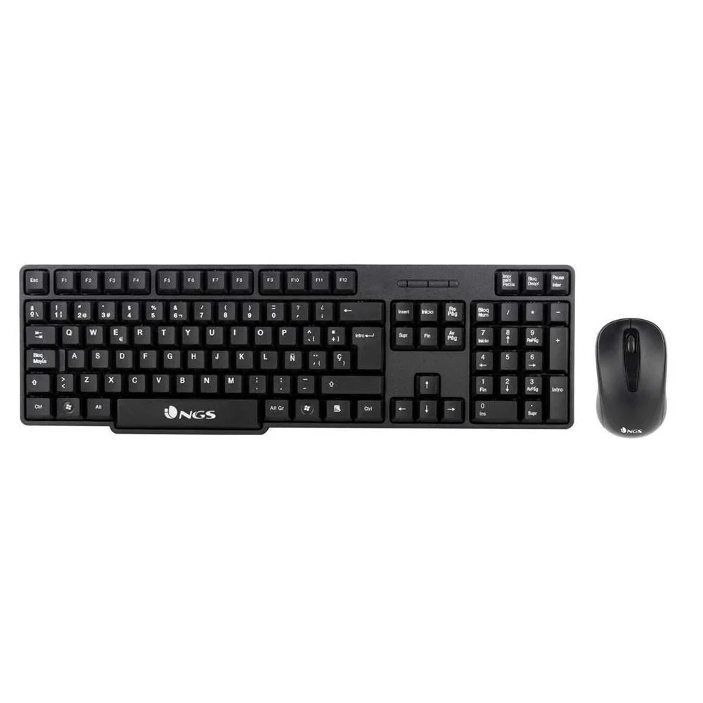 Teclado e Rato NGS EUPHORIAKIT Preto Sem Fios