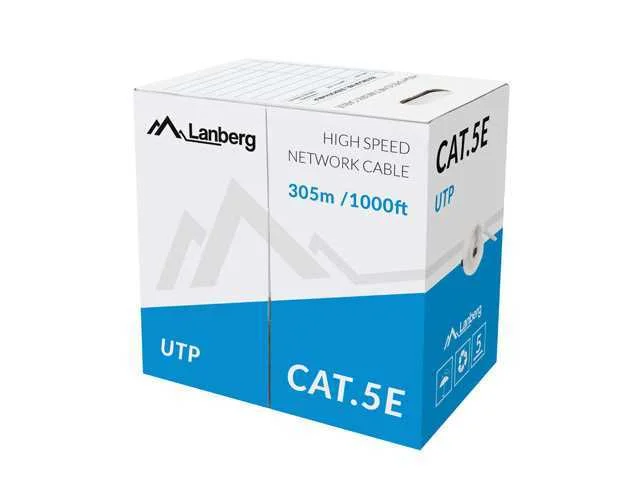 Bobine Cabo de Rede Cat5e Utp Flex&iacute;vel Cca 305 Mts - Lanberg