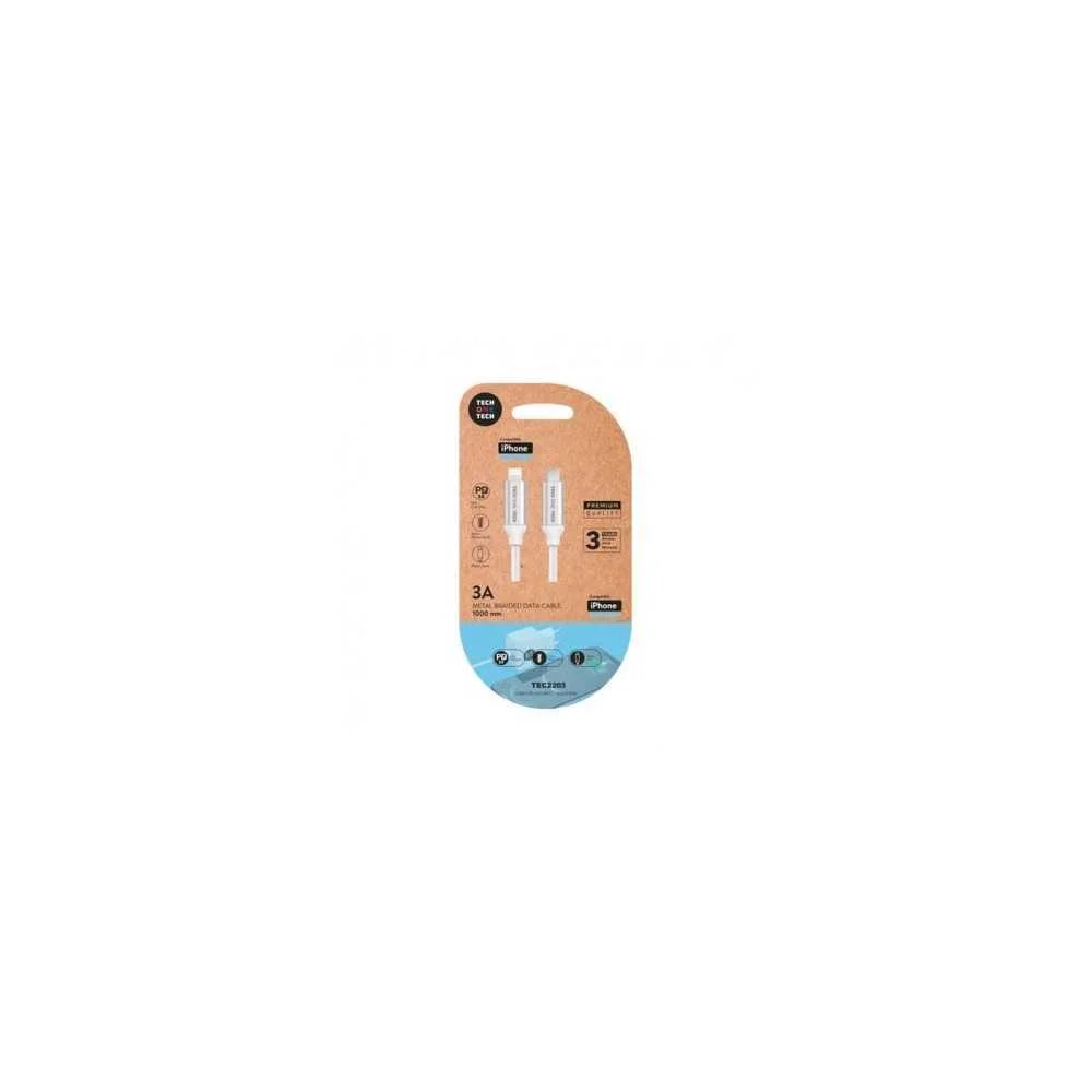 Cable Lightning a Usb(C) Tech One Tech 1m Blanco