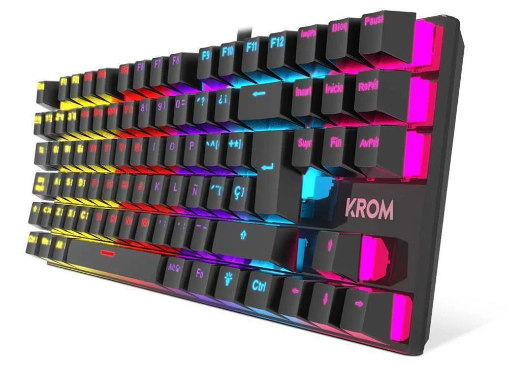 Teclado Krom Nxkromkasictkl Preto Retroiluminação 