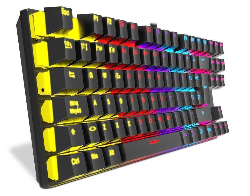 Teclado Krom Nxkromkasictkl Preto Retroiluminação 