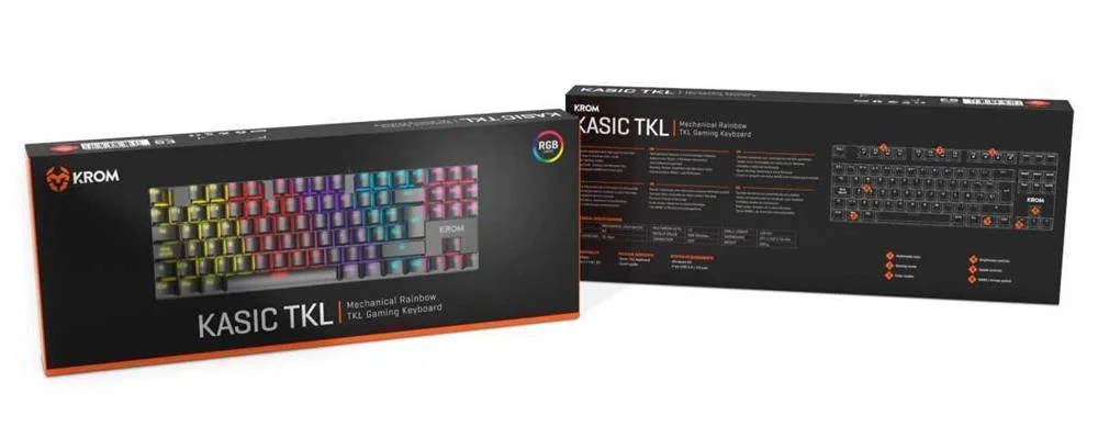 Teclado Krom Nxkromkasictkl Preto Retroiluminação 