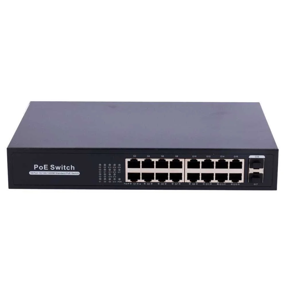 Switch Poe - 16 Puertos Rj45 + 2 Sfp Uplink - 16x.