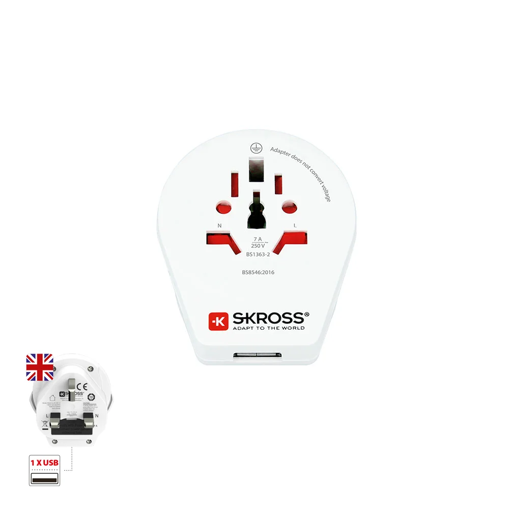 SKROSS 1.500267 ADAPTADOR DE ENERGIA TIPO G (UK) .