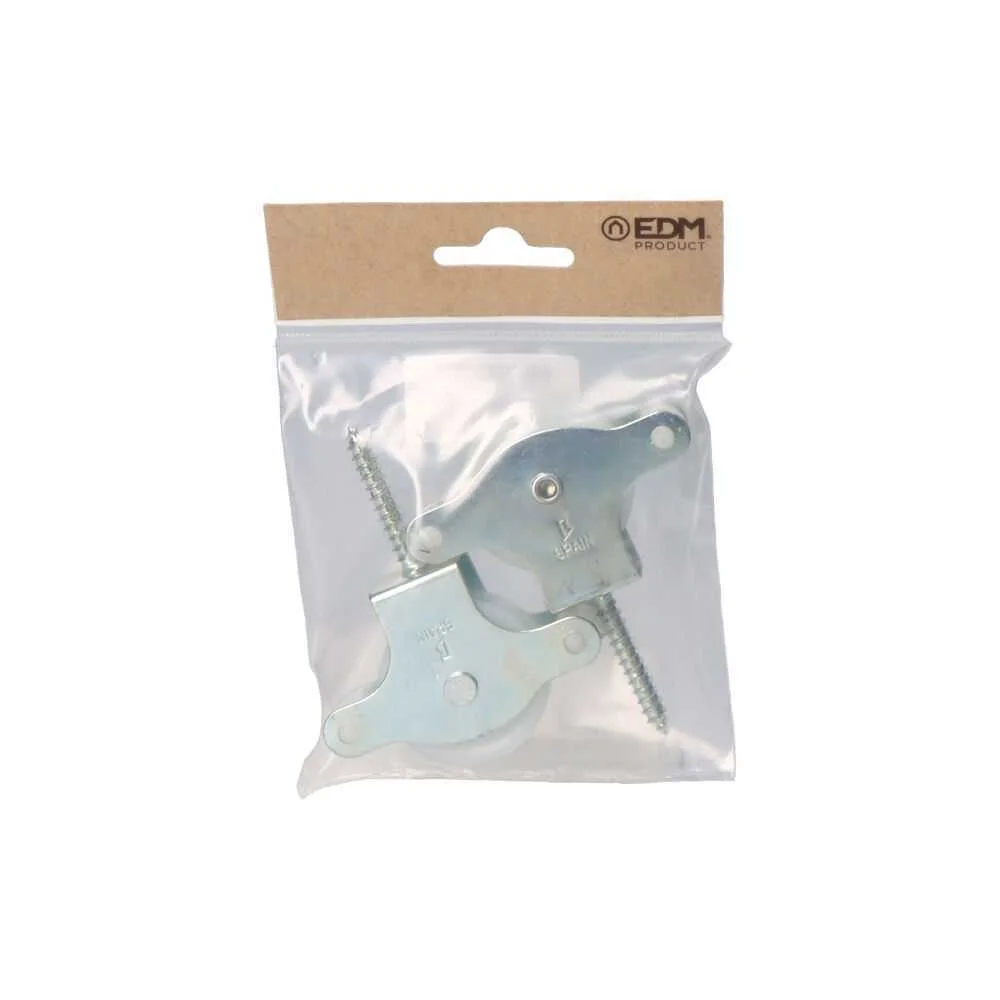 Pack 2un poleia nylon 40mm parafuso madeira