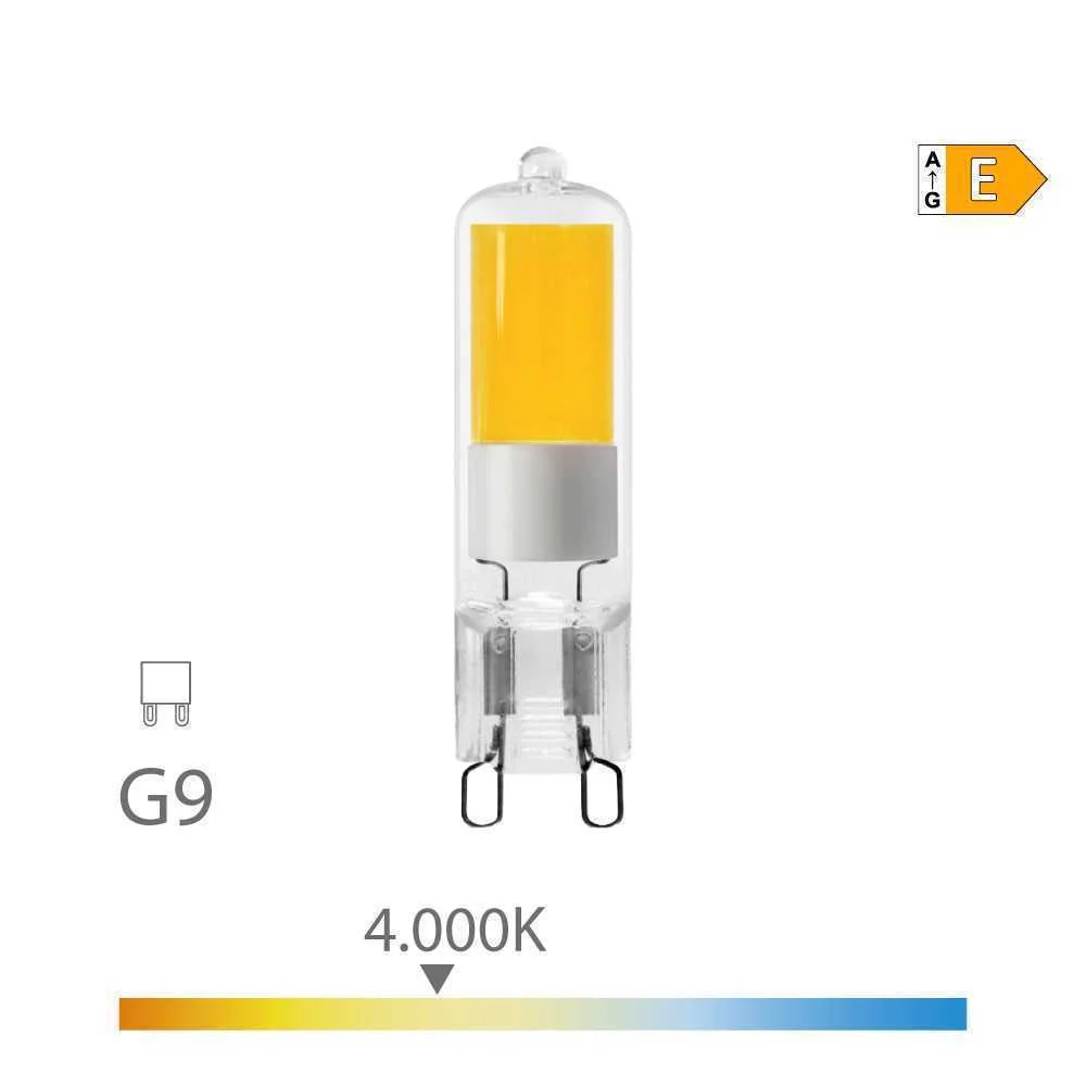 Lâmpada g9 led 5w 575lm 4000k luz dia vidro edm