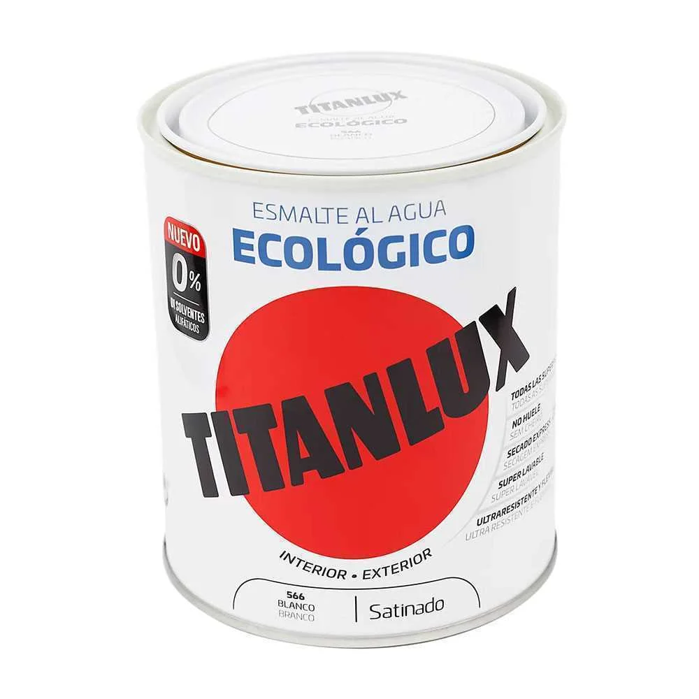 Esmalte Ecológico à Base de Água Acetinado Branco.
