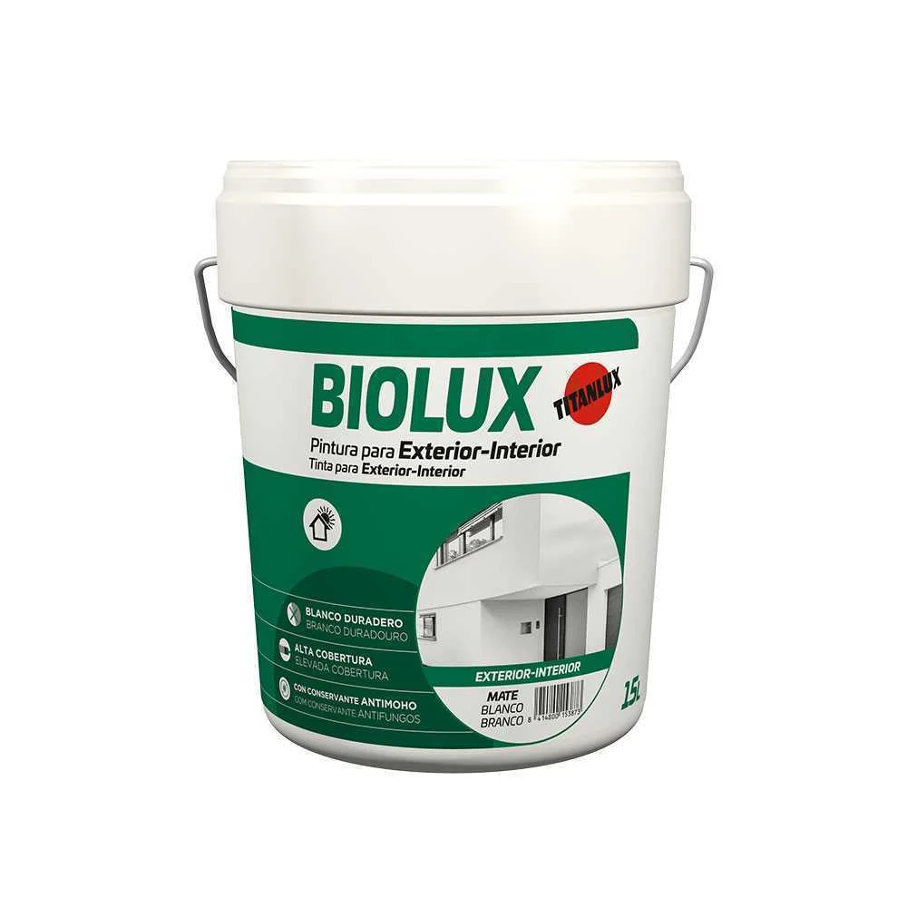 Tinta plástica interior-exterior mate biolux 4l t.