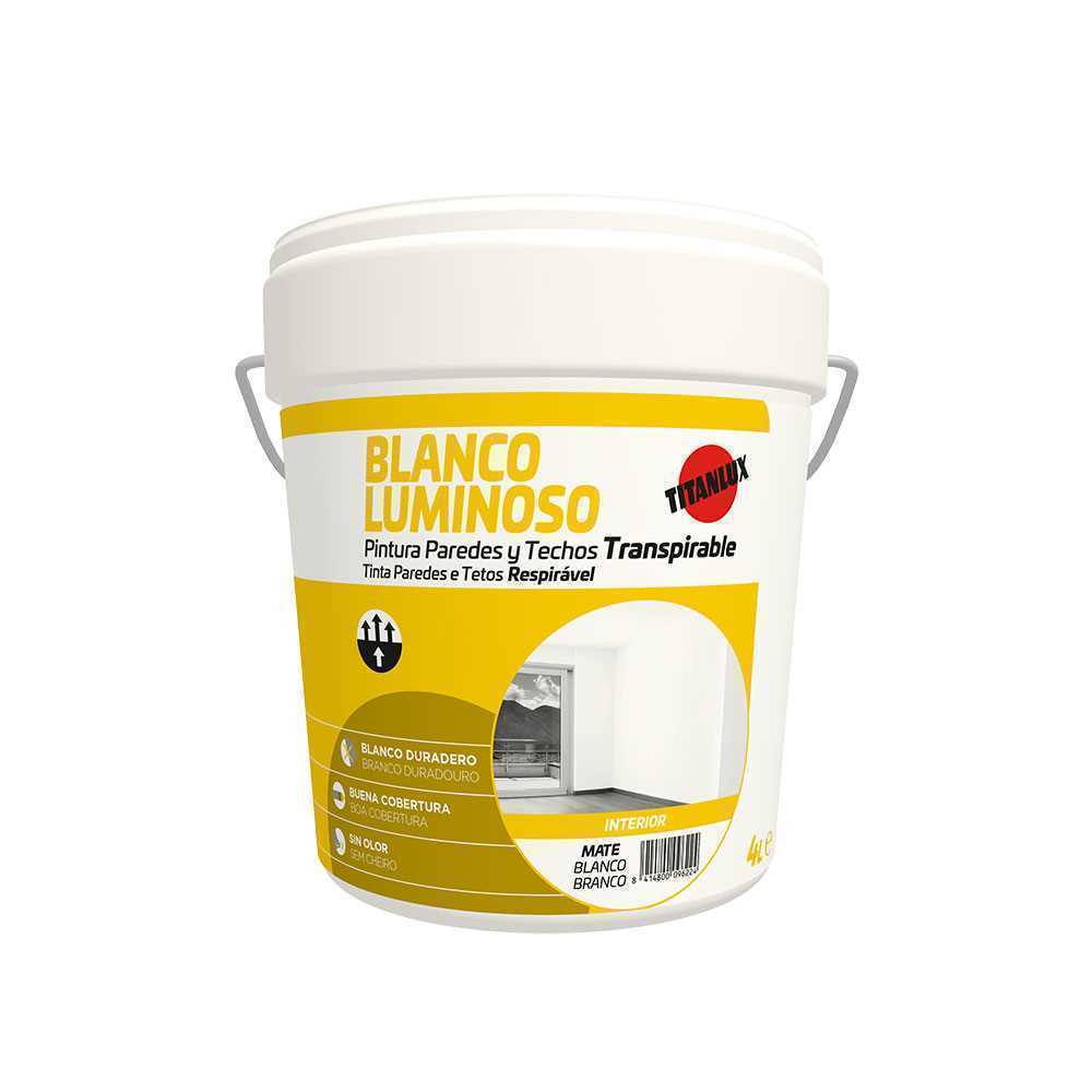 Tinta Paredes e Tetos Branco Luminoso Mate Interi.