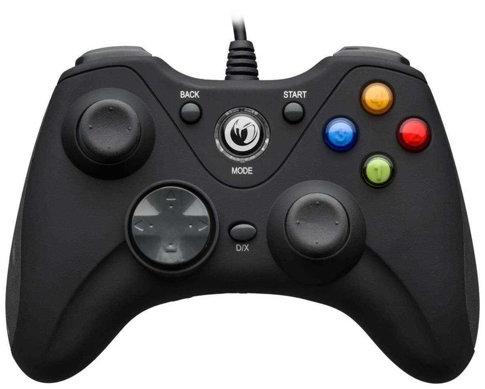 Mando Nacon Videojuegos Con Cable Gc-100 Negro Pc