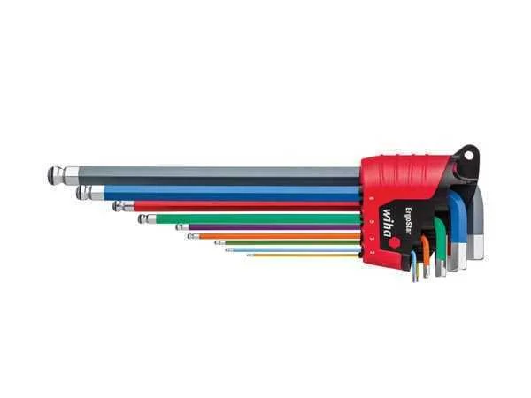 Wiha L-Key Set In Ergostar Holder Hexagonal Ball .