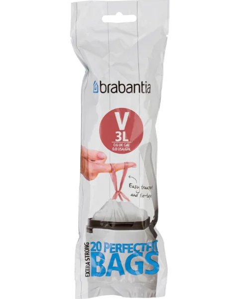 Brabantia 116582 saco de lixo 3 l Branco 20 unida.
