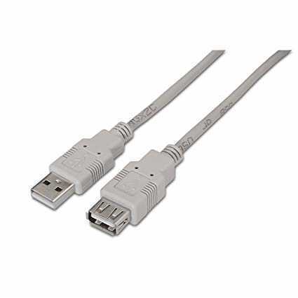 Cable Extensor Usb(A) 2.0 a Usb(A) 2.0 Aisens 1.8m Beige