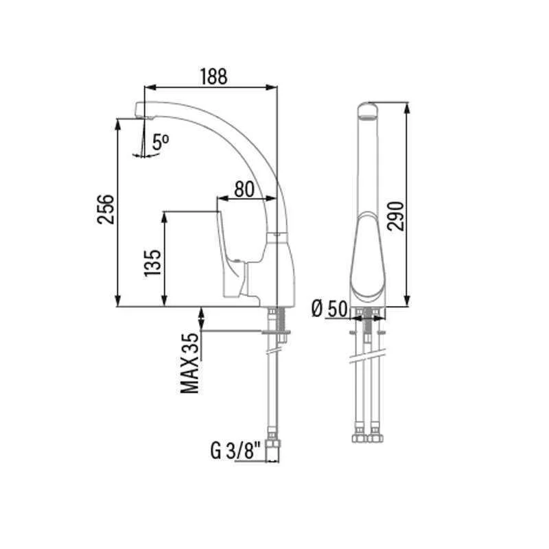 Cba/C Mixer Tap (Chrome) - Cata