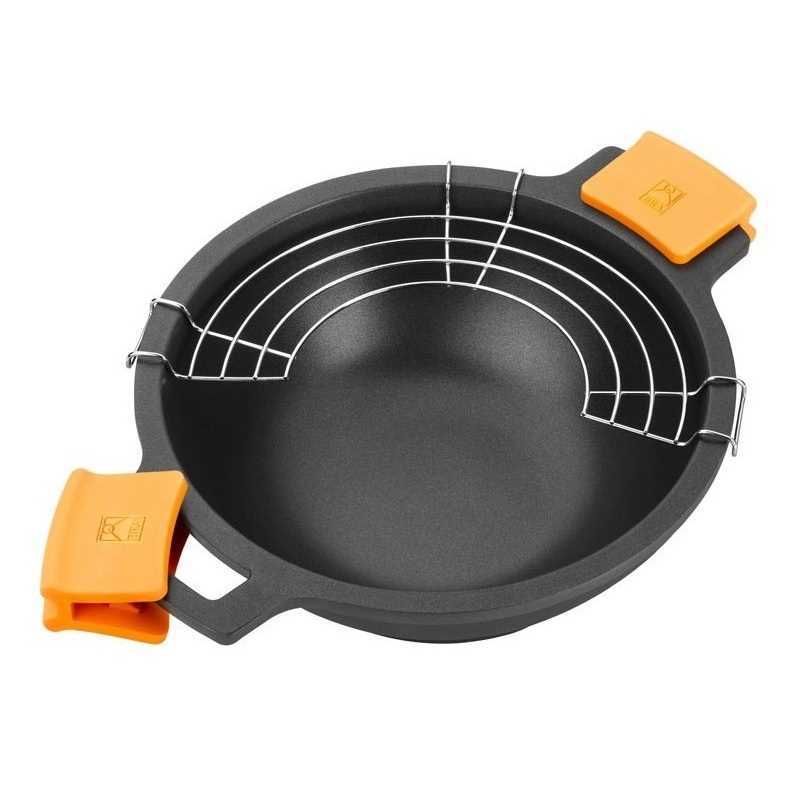 Frigideira BRA A272028 Alumínio PTFE Preto/Laranja
