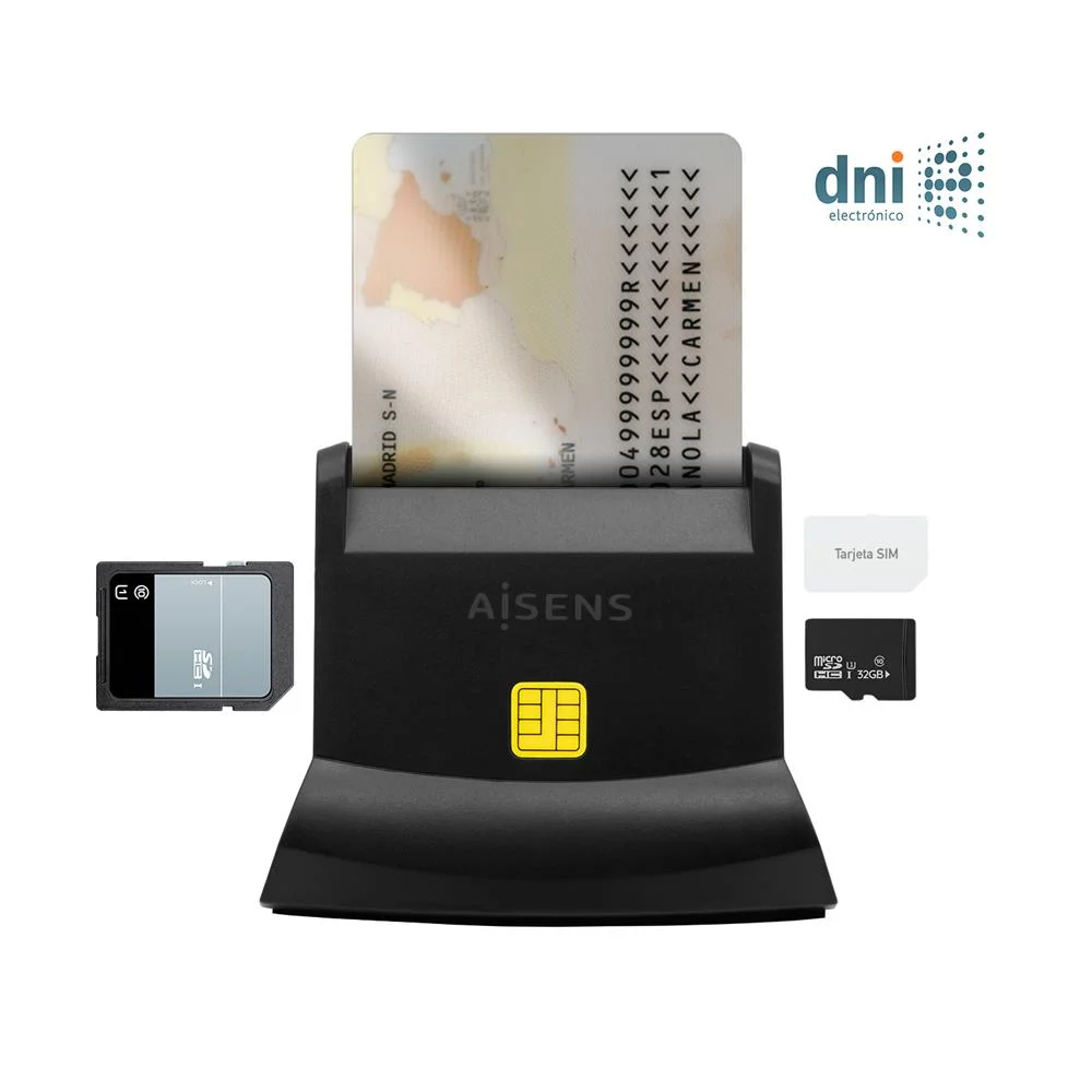 AISENS ASCR-SN04CSD-BK LEITOR DE CONTROLO DE ACES.