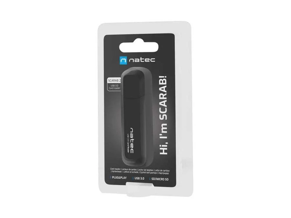 Lector de Tarjetas Natec Usb 3.0 Scarab 2 Sd/Micr.