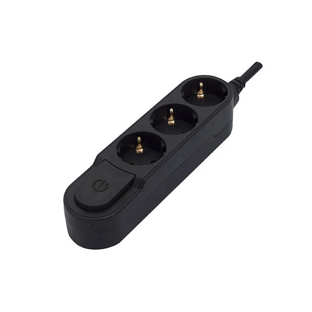 Extensão 3 tomadas com interruptor 16A 3m Preto