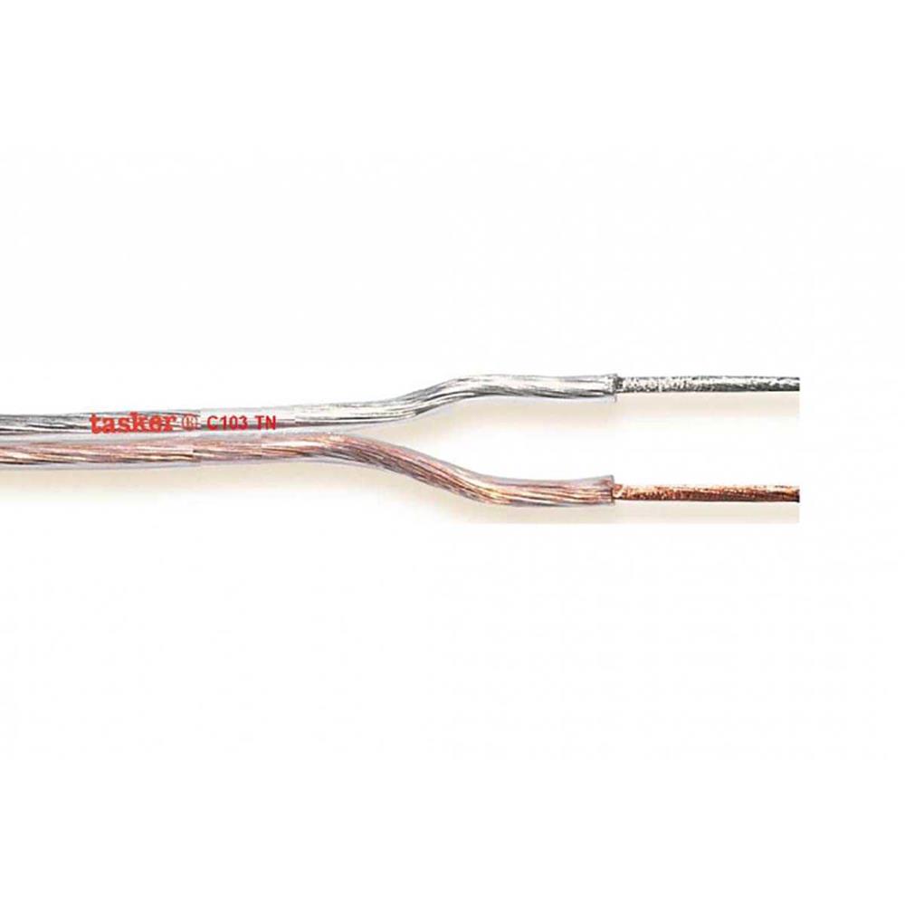 Cable de Altavoz En Bobina 2x 0.22 Mm² 100 M Transparente