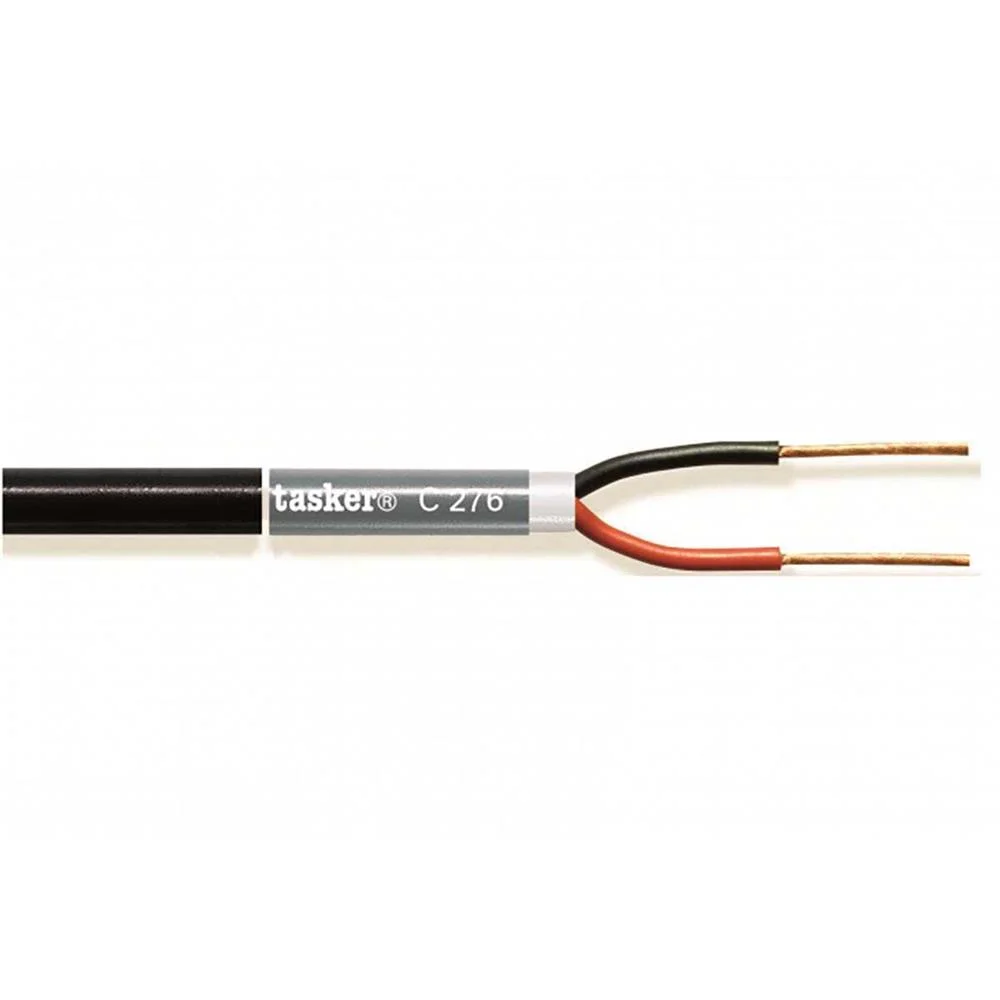 Cable de Altavoz En Bobina 2x 2.50 Mm² 100 M Negro