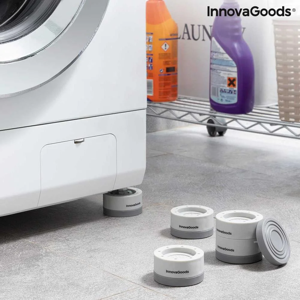 Conjunto de P&eacute;s Antivibra&ccedil;&atilde;o Empilh&aacute;veis Novib Innovagoods 4 Unidades 